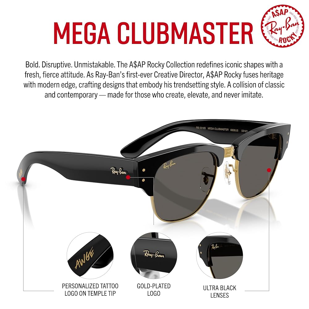Amazon.com: Ray-Ban RB0316S Mega Clubmaster Collection by A